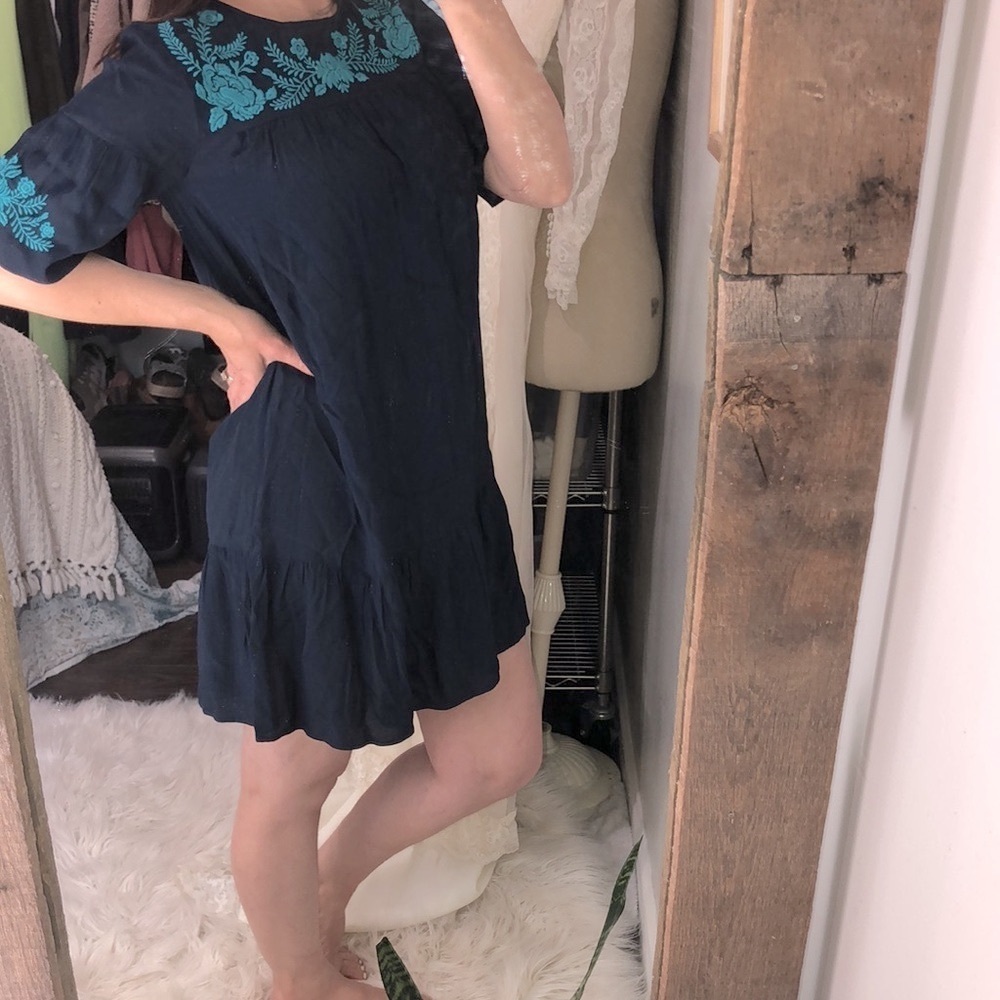 LOFT blue dress size xsmall - Picture 3 of 8